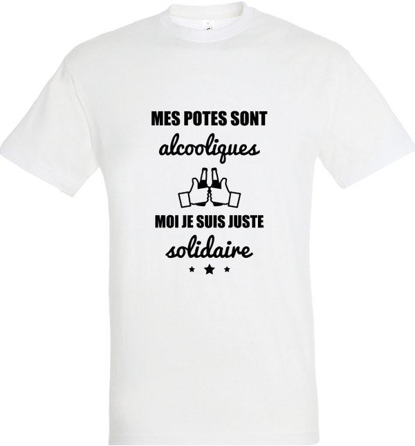 T-shirt "Mes potes sont alcooliques"