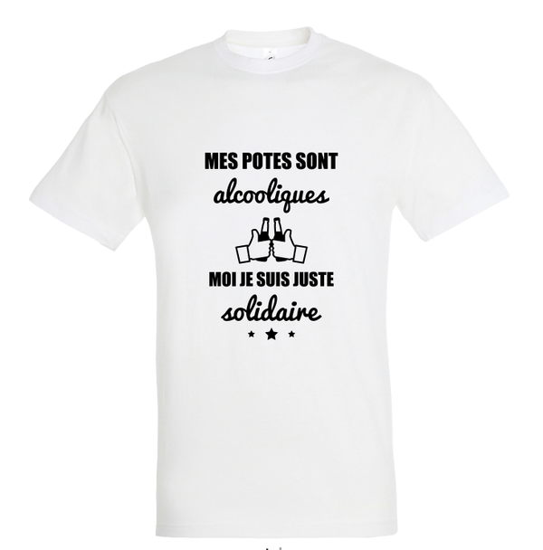 T-shirt "Mes potes sont alcooliques"