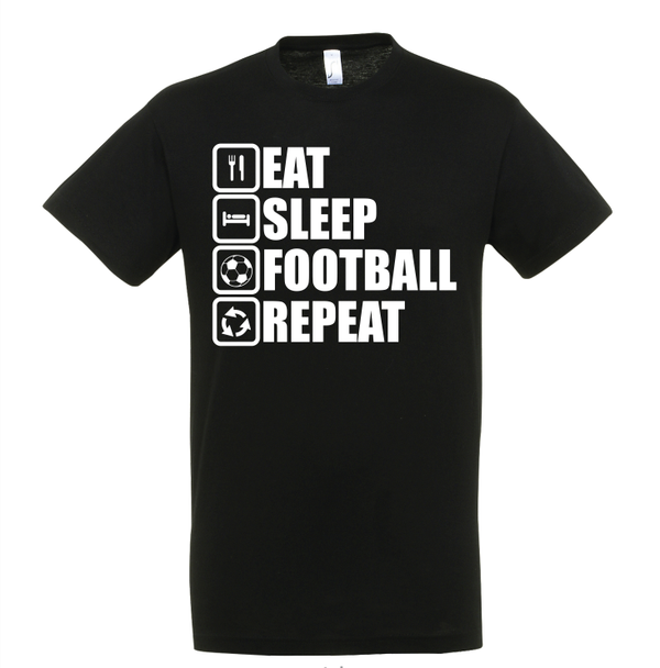 T-shirt "Eat,Sleep,Football,Repeat"