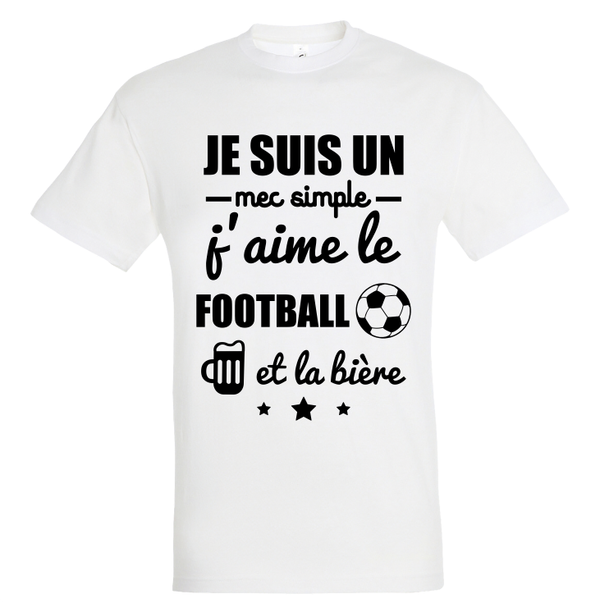 T-shirt - Mec simple football et bière