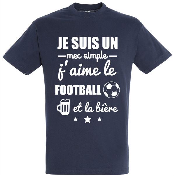 T-shirt - Mec simple football et bière
