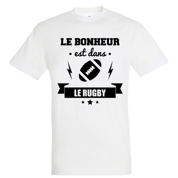 T-shirt "Le bonheur est dans le rugby"