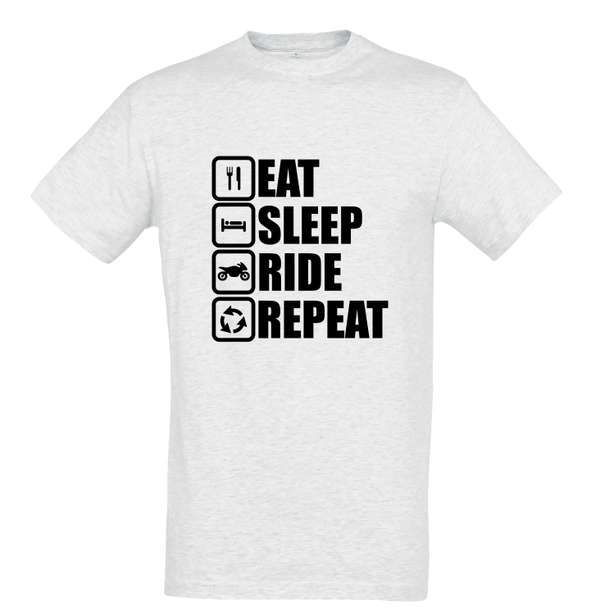 T-shirt "Eat,sleep,ride,repeat"