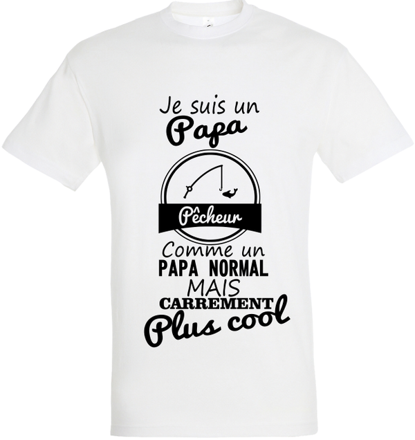 T-shirt "Papa pêcheur plus cool"