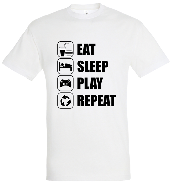 T-shirt "Eat,sleep,play,repeat"