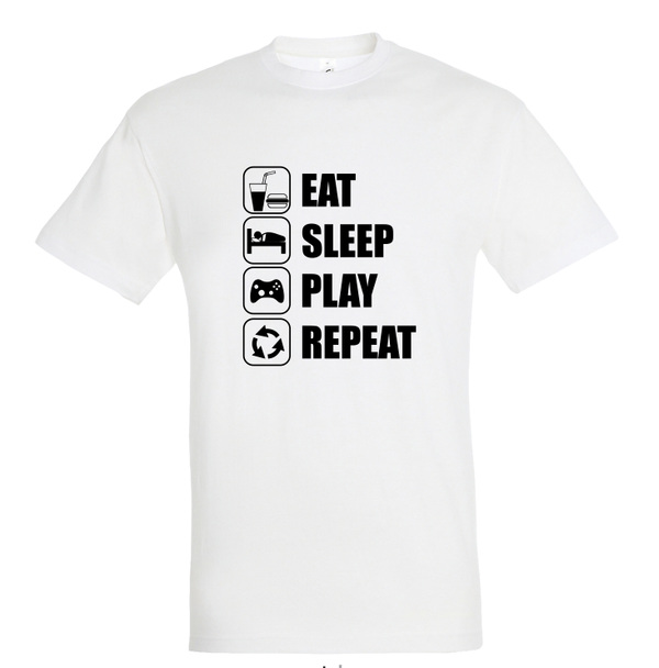 T-shirt "Eat,sleep,play,repeat"