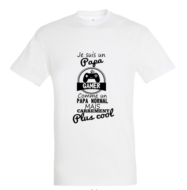 T-shirt "Papa gamer plus cool"