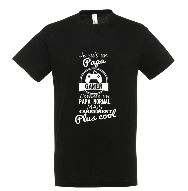 T-shirt "Papa gamer plus cool"