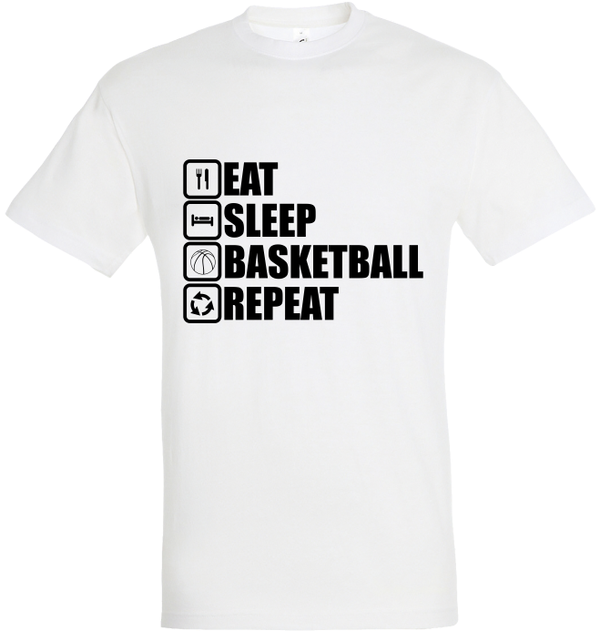 T-shirt "Eat,sleep,basketball,repeat"