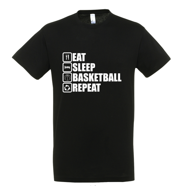 T-shirt "Eat,sleep,basketball,repeat"