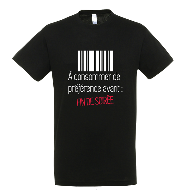 T-shirt "De préférence avant fin de soirée"