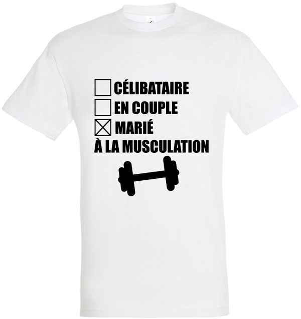 T-shirt "Marié à la musculation"