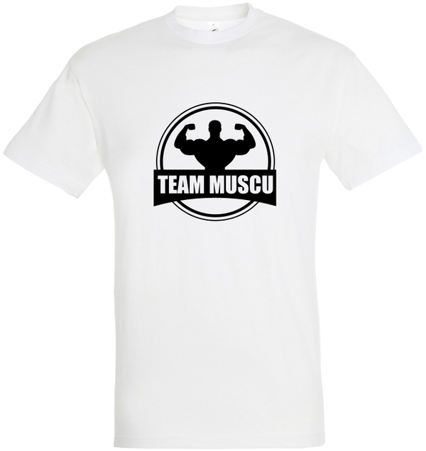 T-shirt Team muscu,tee shirt musculation,muscu,humour