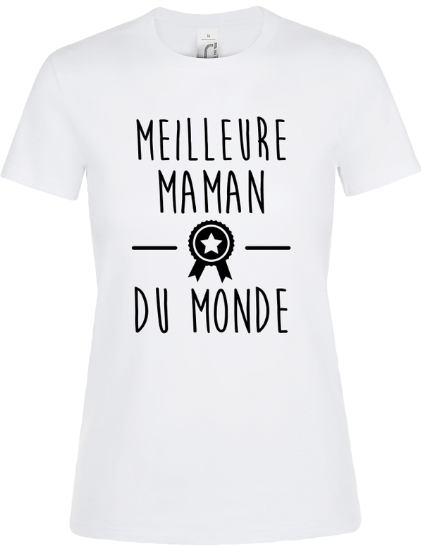 T-shirt Femme "Meilleure Maman du monde"