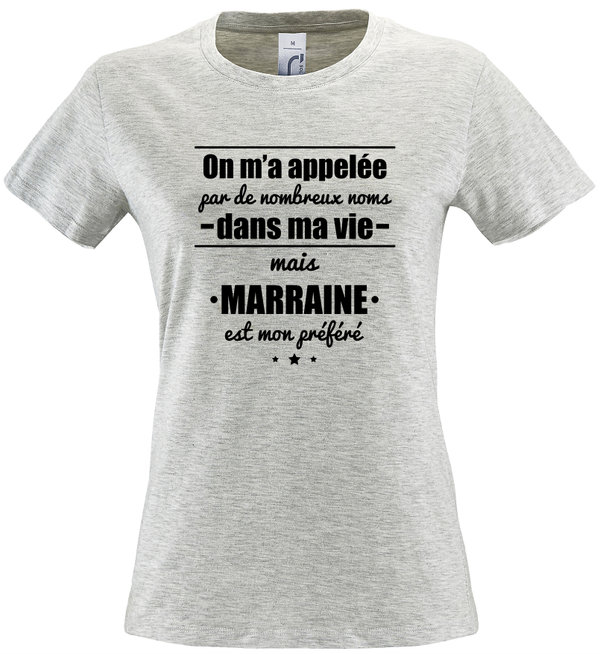 T-shirt "Marraine mon nom préféré"