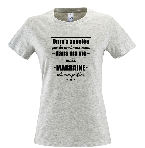 T-shirt "Marraine mon nom préféré"