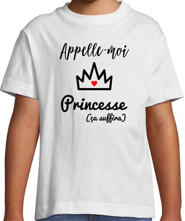 T-shirt enfant Appelle-moi princesse