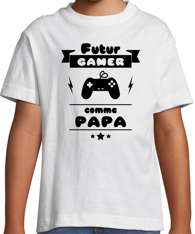 Gamer Papa Future Gamer Duo Babygrow et t-shirt Nouveau Bébé arrivée Père Cadeau 