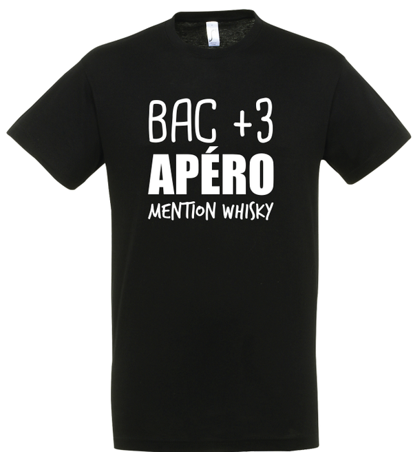 T-shirt - Bac +3 Apéro mention Whisky