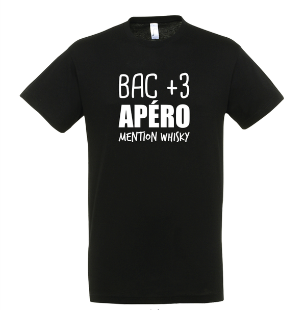 T-shirt - Bac +3 Apéro mention Whisky