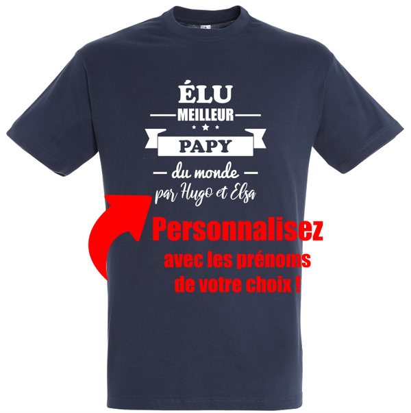 T-shirt - Élu meilleur papy du monde par...