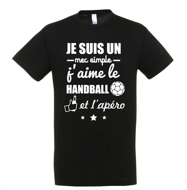 T-shirt - Mec simple handball et apéro