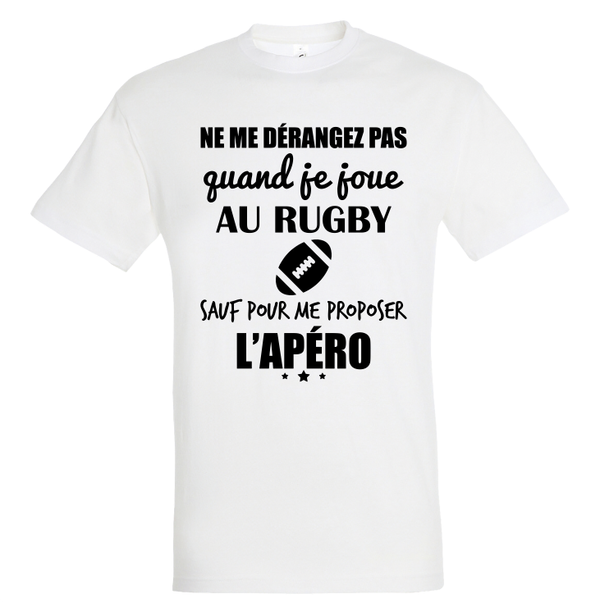 T-shirt - Ne me dérangez pas quand je joue au rugby