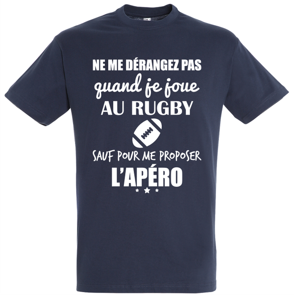 T-shirt - Ne me dérangez pas quand je joue au rugby