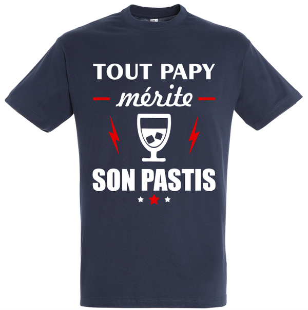 T-shirt - Tout papy mérite son pastis